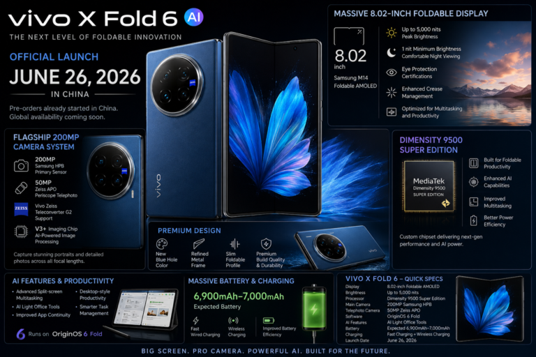 Vivo X Fold 6 Announced: 8.02-Inch Foldable Display, 200MP Camera & AI Features