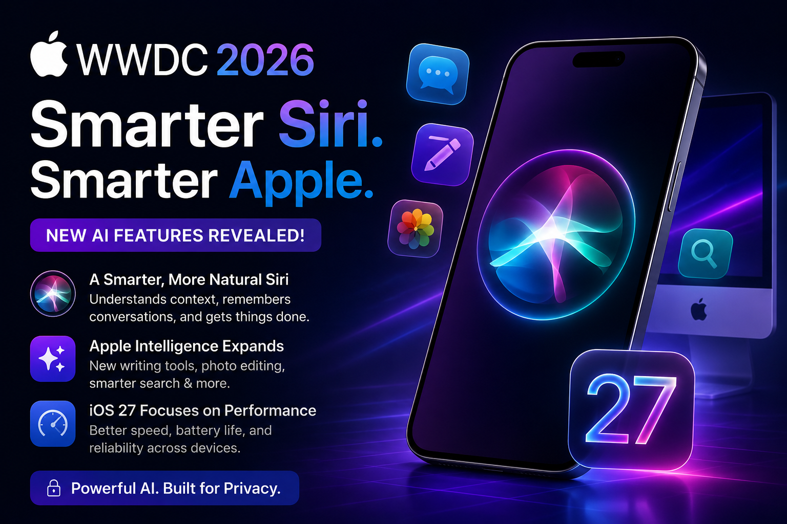 Apple to Unveil Smarter Siri and New AI Features at WWDC 2026